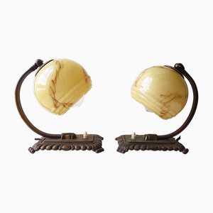 Lampes de Bureau Art Déco, 1930s, Set de 2