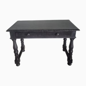 Antique Black Lacquered Desk