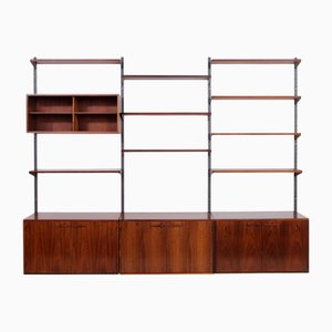 Wall Unit by Kai Kristiansen for Feldballes Møbelfabrik, 1960s, Set of 17