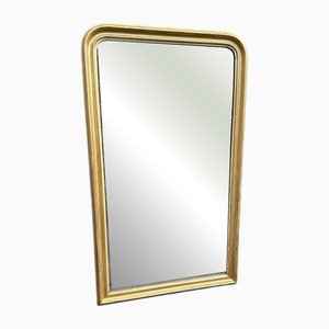 Large 19th Century Antique French Arched Top Silver Mirror