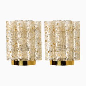 Speckled Tubes Wall Lights attributed to Doria Leuchten, 1960s, Set of 2