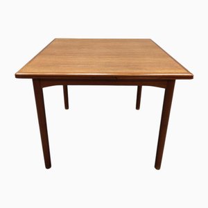 Danish Teak Square Extendable Dining Table, 1970s
