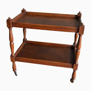 Carrito de té de madera de roble