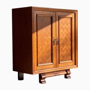 Kleiner französischer Art Deco Schrank aus Eiche