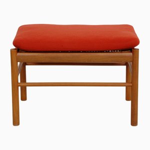 Ottomane Colonial en Tissu Orange par Ole Wanscher, 1980s