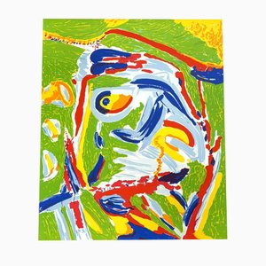 Jørgen Nash, Spring Figure, Lithograph in Colors, 1989