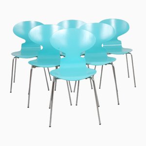 Sillas Ant de Arne Jacobsen, años 90. Juego de 6