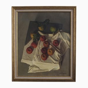 Pipino, Bodegón realista, Pintura al óleo, Enmarcado