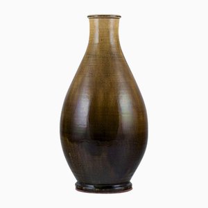 Keramische Bodenvase mit Urangelber Glasur von Svend Hammershøi für Kähler, 1930er