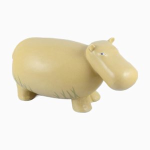Very Large and Ceramic Figurine of Hippo by Marianne Gunnemark for Höganäs, 1970s