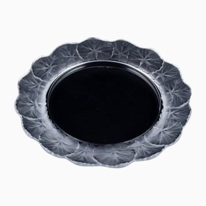 Honfleur Art Glass Plate by René Lalique, France, 1970s