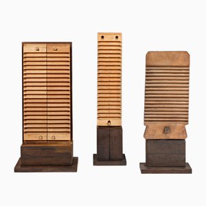 Wooden Sculptures by Rolf Hans, Set of 3