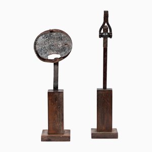 Iron Sculptures by Rolf Hans, Set of 2