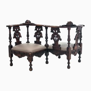 Renaissance French Double Side Seat, 1860s