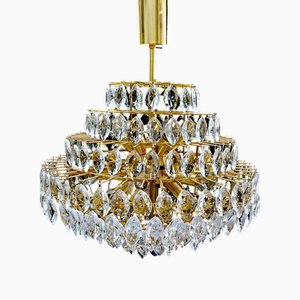 Large Chandelier in Crystal and Brass from Bakalowits & Söhne, 1960s