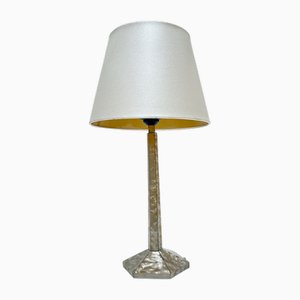 Große französische Art Deco Tischlampe, 1920er