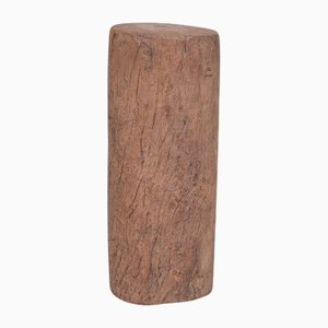 Piédestal de Tronc d'Arbre Antique en Bois