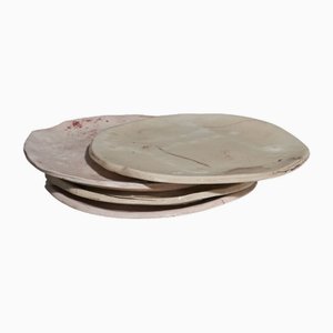 Glazed Ceramic Dessert Plates, Set of 4