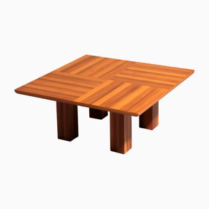 Tavolino da caffè squisito di Bellini in noce - Un capolavoro del modernismo italiano, anni '70