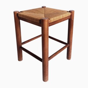 Taburete Dordogne del estilo Charlotte Perriand para Robert Sentou, Francia, años 50