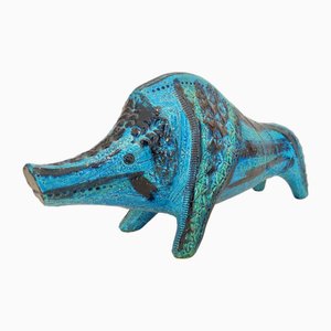 Cinghiale in ceramica di Aldo Londi per Bitossi, anni '60