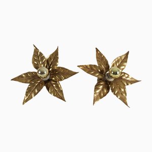 Hollywood Regency Wall or Ceiling Lamps by Willy Daro, Belgium, 1970s, Set of 2