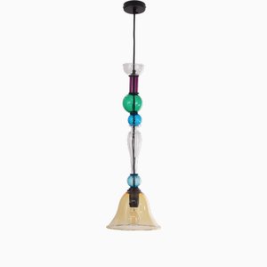 Italian Multicolor Murano Glass Pendant Lamp, 1990s