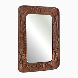 Italian Mirror in Embossed Copper, 1960s