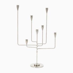 Karlsvognen H63 Candleholder in Brushed Steel by Piet Hein