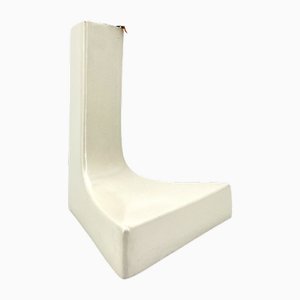 Vaso moderno minimalista in ceramica bianca di Parravicini, Italia, anni '70