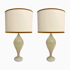 Lámparas de Murano en beige. Juego de 2