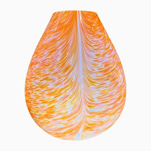 Orangefarbene Urnenlampe aus Muranoglas