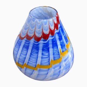 Urnenlampe aus blauem Muranoglas