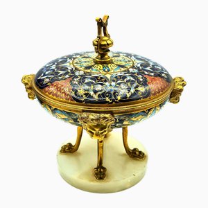 Candy Holder Gilt Bronze and Polychrome Cloisonné Enamel from F. Barbedienne