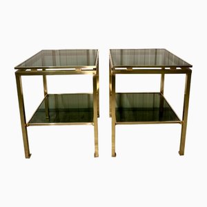 Gilt Sofa End Tables by Guy Lefèvre, 1970s, Set of 2