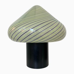 Striped Murano Glass Table Lamp from Fratelli Toso, Italy, 1960s