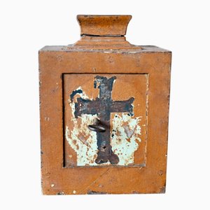 Urna da chiesa antica in metallo