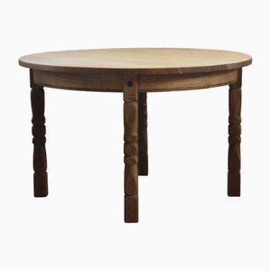 Table de Salle à Manger Extensible Brutaliste en Chêne dans le style de Henning Kjærnulf, 1960s