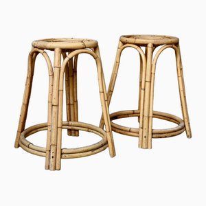 Bohemian Rattan Stools, 1970s, Set of 2, Set of 2