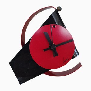 Radical Tischuhr aus Lackiertem Metall, 1980er