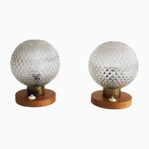 Nachttischlampen von Kamenický Šenov, 1970er, 2er Set