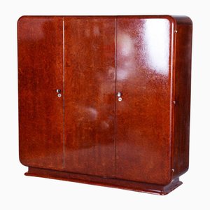 Art Deco Wardrobe in Mahogany attributed to J. Halabala for Up Zavody, Czech, 1920s