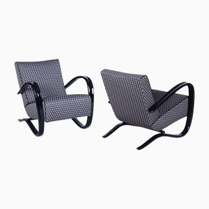 Set of Art Deco Armchairs attributed to J. Halabala for Up Zavody, Czech, 1930s