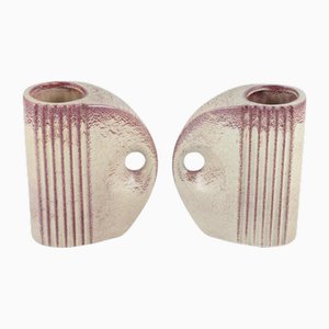Art Deco French Ceramicist Jug-Shaped Vases with Handles