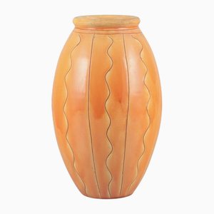 Ceramic Vase in Uranium Glaze from Kähler, Denmark. 1930s