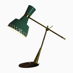 Mid-Century Italian Brass and Metal Table Lamp, 1960s
