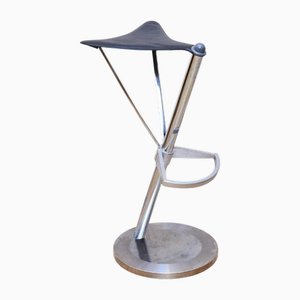 Frenesi Aluminum Stool by Ramón Benedito for Group Transatlantic, Spain, 1980s
