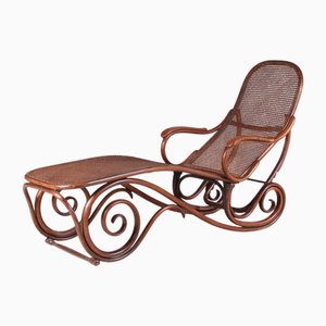 Chaise longue modello 2 vintage regolabile di Thonet, fine XIX secolo
