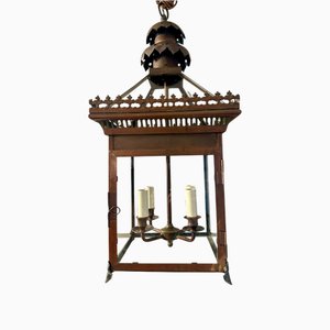 Englische Laterne aus Bronze, Ende 19. Jh., 1900er