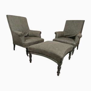 Poltrone Duchessa Brisé Napoleone III, set di 3
